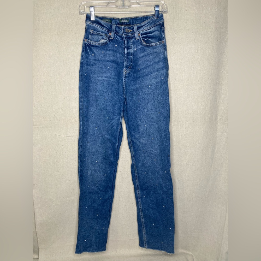 Wild Fable Rhinestone Super High Rise Straight Jeans Size 2